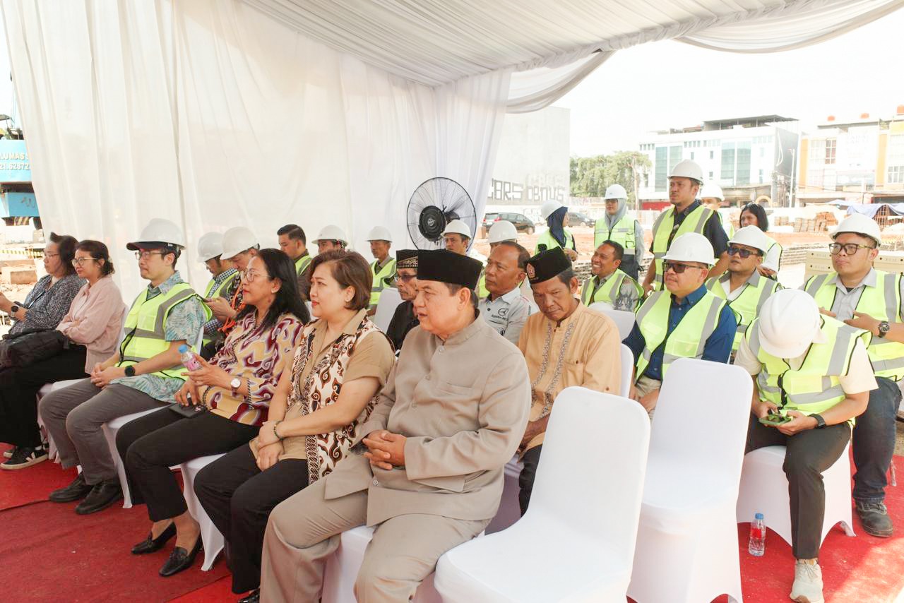 Management and project representatives during Roemah Umara groundbreaking ceremony